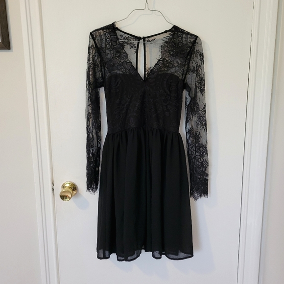 H&M Dresses & Skirts - Black, long sleeve lace H&M dress